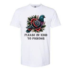 Please Be Kind To Pigeons Softstyle CVC T-Shirt