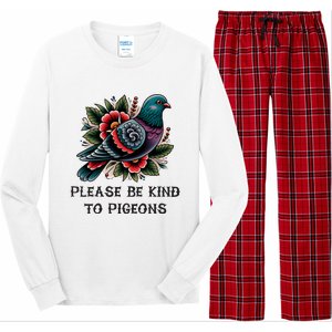 Please Be Kind To Pigeons Long Sleeve Pajama Set