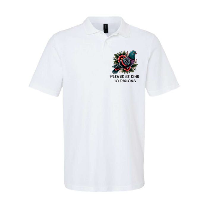 Please Be Kind To Pigeons Softstyle Adult Sport Polo