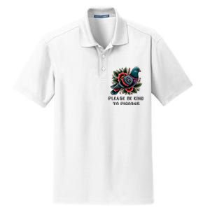 Please Be Kind To Pigeons Dry Zone Grid Polo