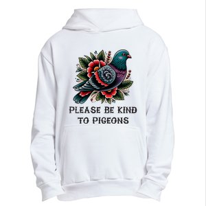 Please Be Kind To Pigeons Urban Pullover Hoodie