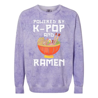 Powered By Kpop And Ra Kpop Merch Merchandise Colorblast Crewneck Sweatshirt