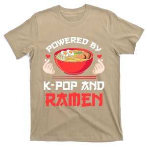 Powered By Kpop And Ramen Kpop Merch Merchandise Gift T-Shirt