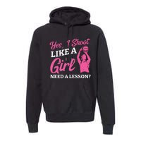 Playing Basketball Like A Girl Baller Basketball Player Girl Premium Hoodie