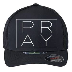 Pray Boxed Logo Flexfit Unipanel Trucker Cap