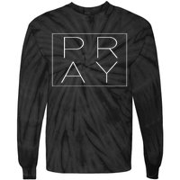 Pray Boxed Logo Tie-Dye Long Sleeve Shirt