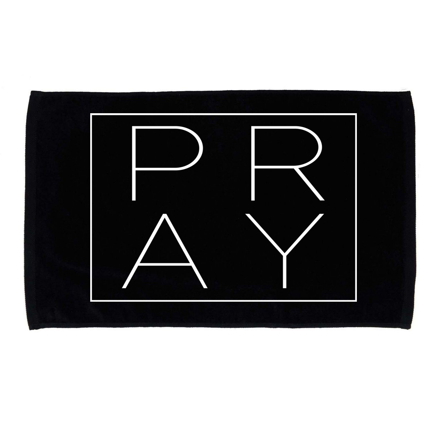 Pray Boxed Logo Microfiber Hand Towel