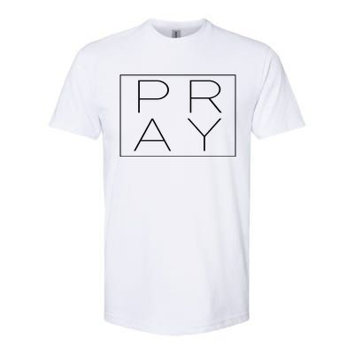 Pray Boxed Logo Softstyle CVC T-Shirt