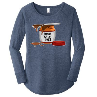 Peanut Butter Lover Costume Peanut Butter Funny Gift Women's Perfect Tri Tunic Long Sleeve Shirt