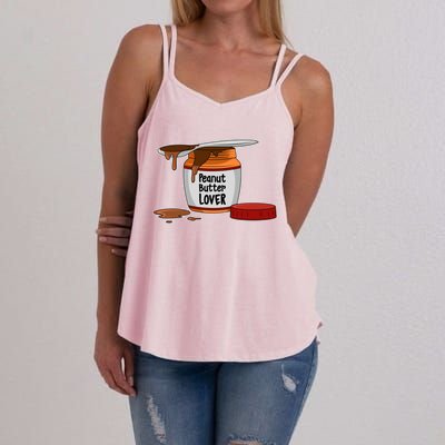 Peanut Butter Lover Costume Peanut Butter Funny Gift Women's Strappy Tank