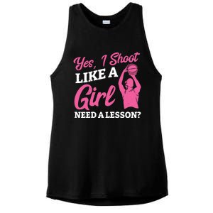 Playing Basketball Like A Girl Baller Basketball Player Girl Ladies PosiCharge Tri-Blend Wicking Tank