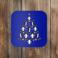 Penguin Bird Lover Xmas Lighting Penguin Christmas Tree Great Gift Coaster