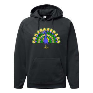 Peacock Bird Love Peacock Birds Peacock Lover Performance Fleece Hoodie