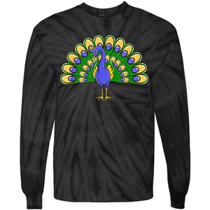 Peacock Bird Love Peacock Birds Peacock Lover Tie-Dye Long Sleeve Shirt