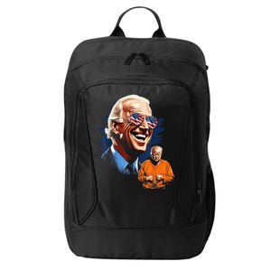 President Biden Laughing / Trump To Jail Antitrump City Backpack