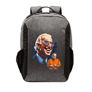 President Biden Laughing / Trump To Jail Antitrump Vector Backpack