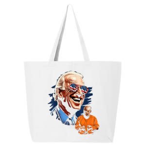 President Biden Laughing / Trump To Jail Antitrump 25L Jumbo Tote