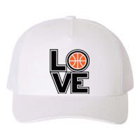 Player Basketball Love Heart Apparel Funny Valentines Day Yupoong Adult 5-Panel Trucker Hat