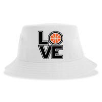 Player Basketball Love Heart Apparel Funny Valentines Day Sustainable Bucket Hat