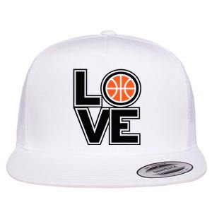 Player Basketball Love Heart Apparel Funny Valentines Day Flat Bill Trucker Hat