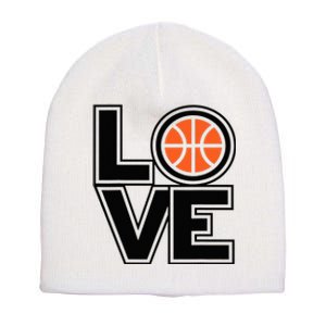 Player Basketball Love Heart Apparel Funny Valentines Day Short Acrylic Beanie