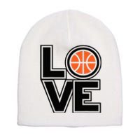 Player Basketball Love Heart Apparel Funny Valentines Day Short Acrylic Beanie