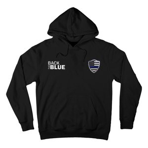 Police Blue Line US Flag Police Shield Blue Lives Matter Hoodie