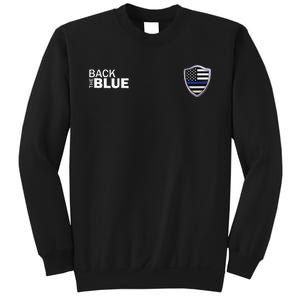 Police Blue Line US Flag Police Shield Blue Lives Matter Sweatshirt