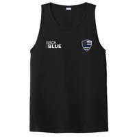 Police Blue Line US Flag Police Shield Blue Lives Matter PosiCharge Competitor Tank