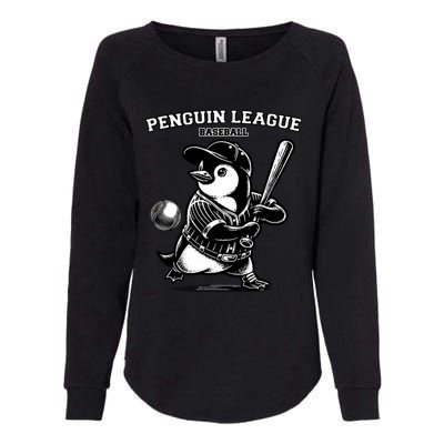 Penguin Baseball League Womens California Wash Sweatshirt