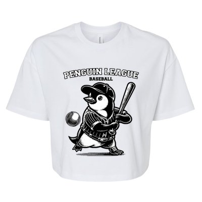 Penguin Baseball League Bella+Canvas Jersey Crop Tee