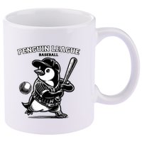 Penguin Baseball League 11oz C Handle Ceramic Mug