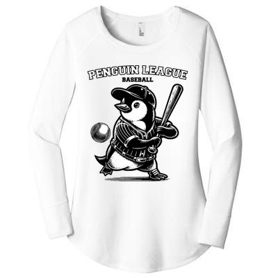 Penguin Baseball League Women's Perfect Tri Tunic Long Sleeve Shirt