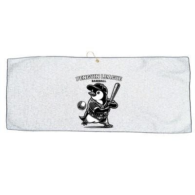 Penguin Baseball League Large Microfiber Waffle Golf Towel