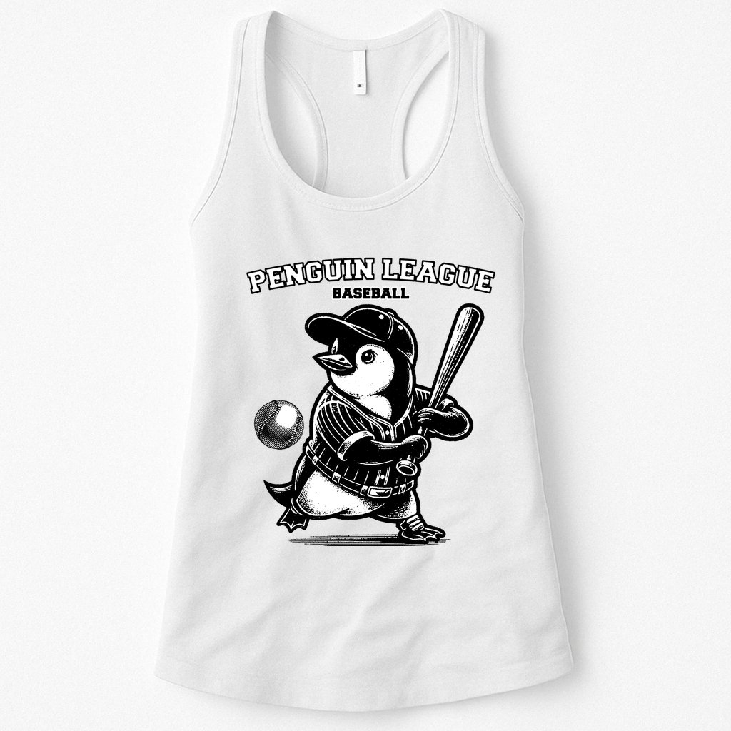 Penguin Baseball League Womens Tank Top