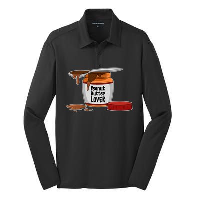 Peanut Butter Lover Costume Peanut Butter Cute Gift Silk Touch Performance Long Sleeve Polo