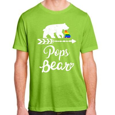 Pops Bear Lgbt Christmas Rainbow Pride Gay Lesbian Gift Adult ChromaSoft Performance T-Shirt