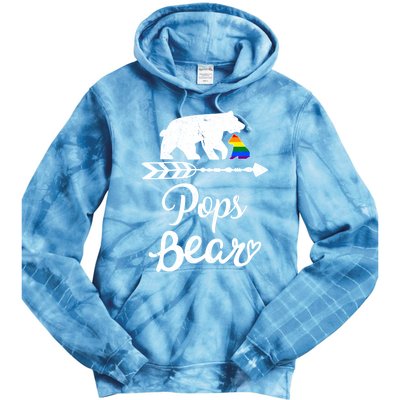 Pops Bear Lgbt Christmas Rainbow Pride Gay Lesbian Gift Tie Dye Hoodie