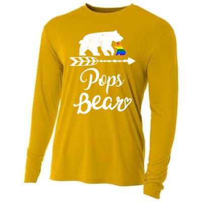 Pops Bear Lgbt Christmas Rainbow Pride Gay Lesbian Gift Cooling Performance Long Sleeve Crew