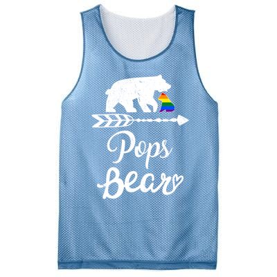 Pops Bear Lgbt Christmas Rainbow Pride Gay Lesbian Gift Mesh Reversible Basketball Jersey Tank