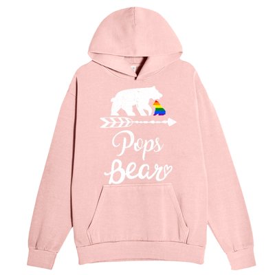 Pops Bear Lgbt Christmas Rainbow Pride Gay Lesbian Gift Urban Pullover Hoodie