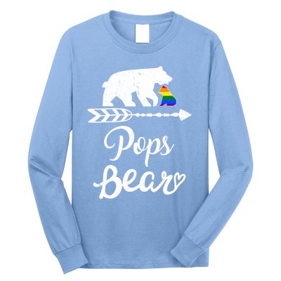 Pops Bear Lgbt Christmas Rainbow Pride Gay Lesbian Gift Long Sleeve Shirt