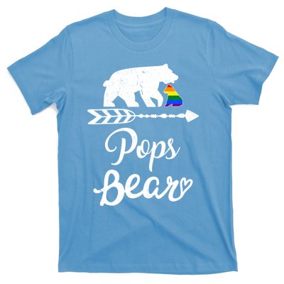 Pops Bear Lgbt Christmas Rainbow Pride Gay Lesbian Gift T-Shirt