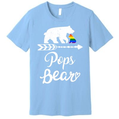 Pops Bear Lgbt Christmas Rainbow Pride Gay Lesbian Gift Premium T-Shirt