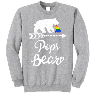 Pops Bear Lgbt Christmas Rainbow Pride Gay Lesbian Gift Tall Sweatshirt