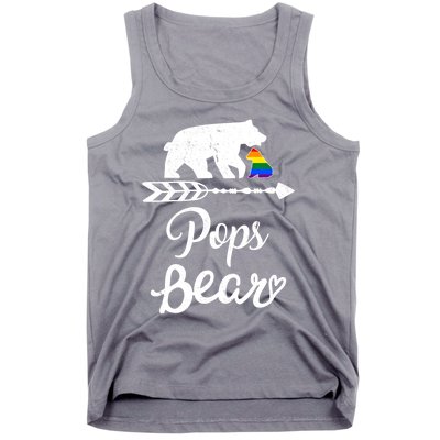 Pops Bear Lgbt Christmas Rainbow Pride Gay Lesbian Gift Tank Top