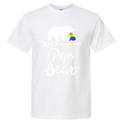 Pops Bear Lgbt Christmas Rainbow Pride Gay Lesbian Gift Garment-Dyed Heavyweight T-Shirt