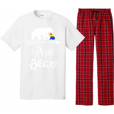 Pops Bear Lgbt Christmas Rainbow Pride Gay Lesbian Gift Pajama Set