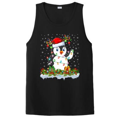 Penguin Bird Lover Xmas Lighting Santa Penguin Christmas Gift PosiCharge Competitor Tank