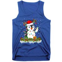 Penguin Bird Lover Xmas Lighting Santa Penguin Christmas Gift Tank Top